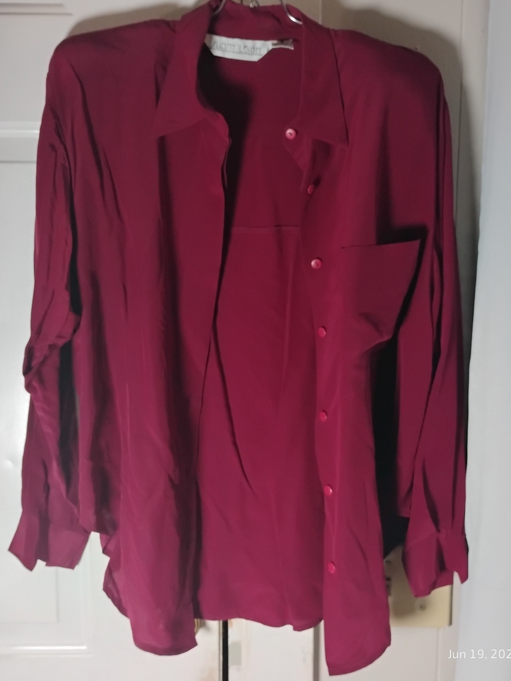 Sunny Leigh Burgundy Button-Down Shirt